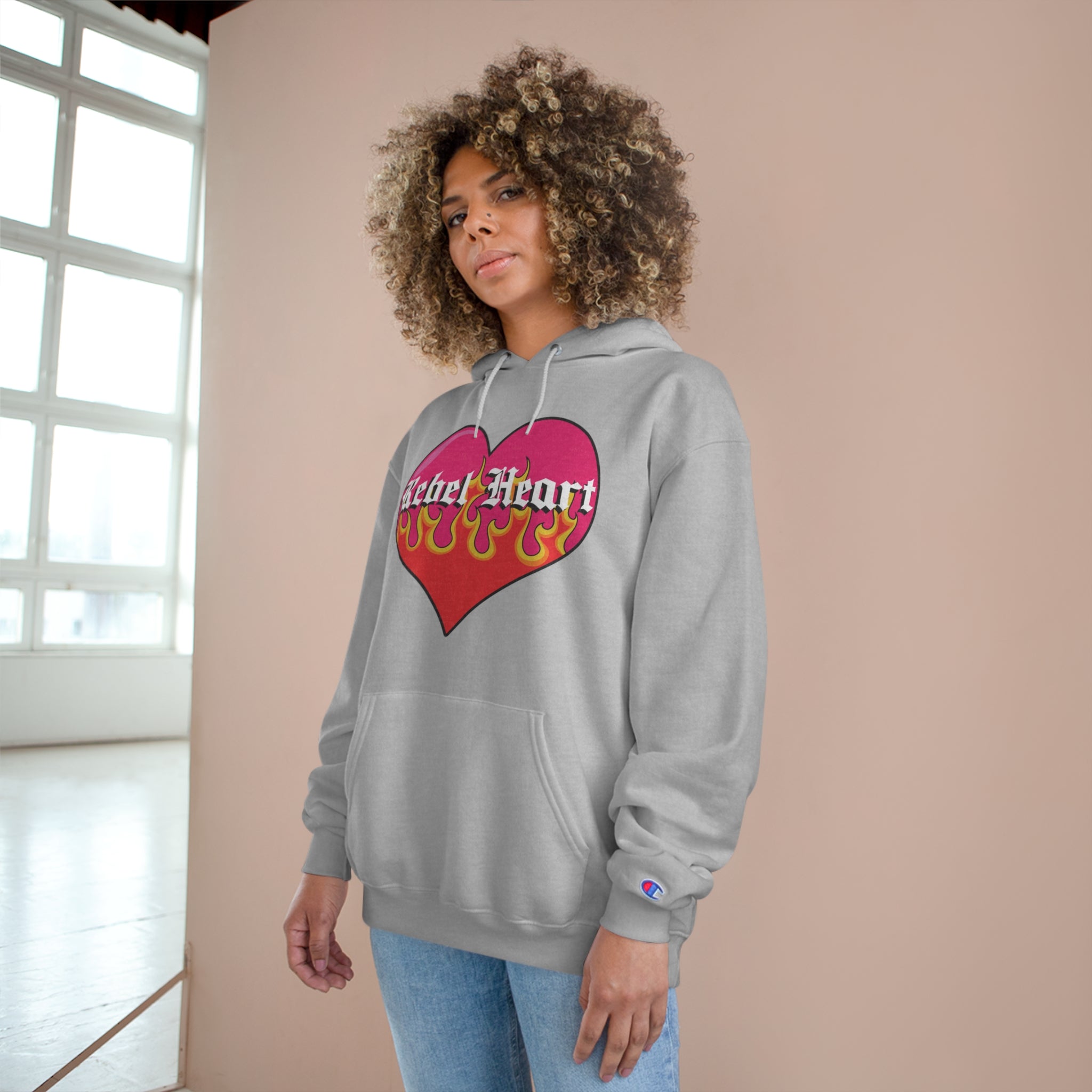 Retro Hipster Rebel Champion Hoodie